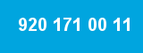920 171 00 11